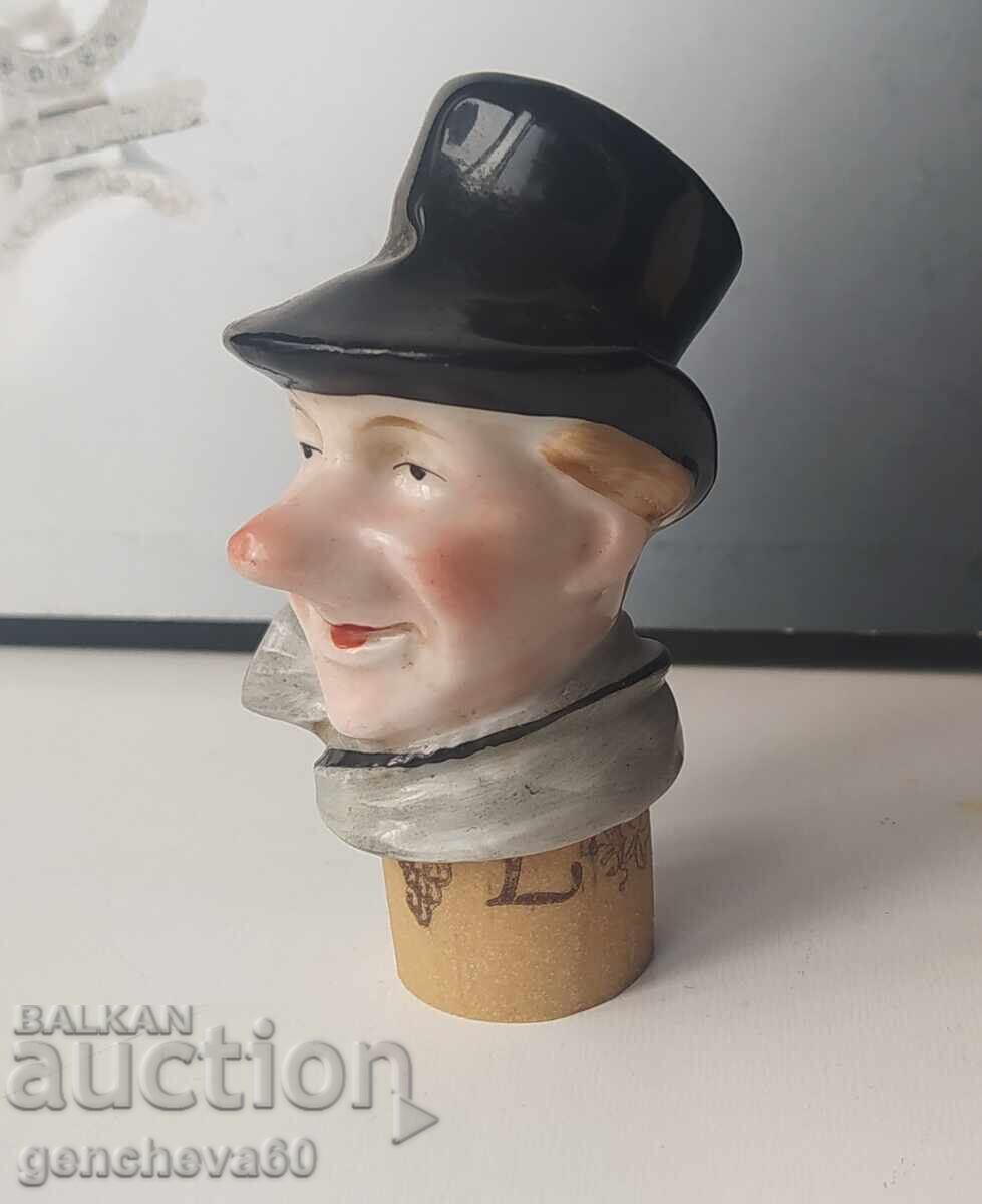 Antique German porcelain wine bottle stopper Antique German porcelain wine bottle stopper