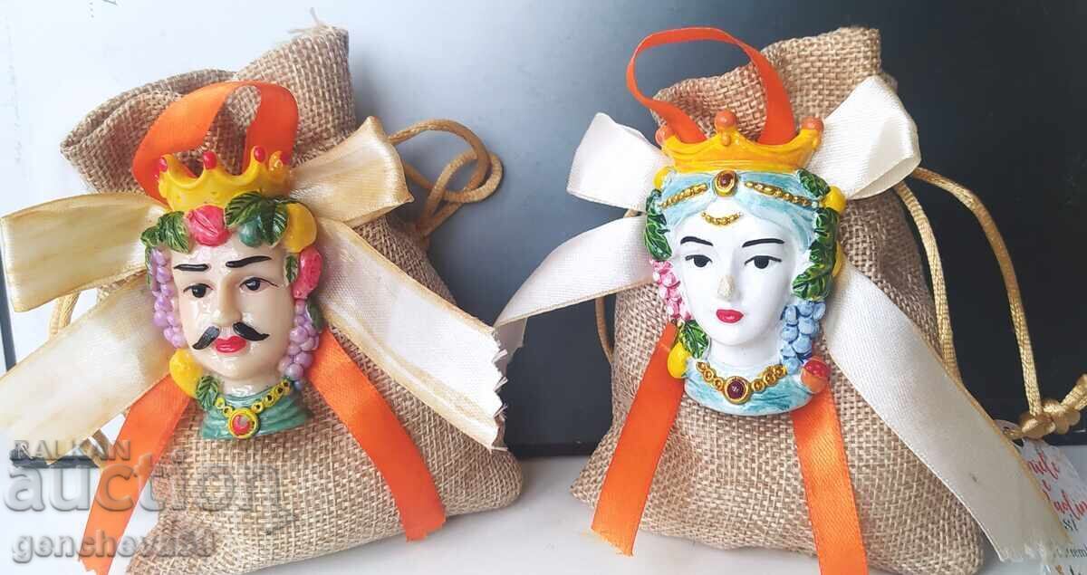 SET magneți din porțelan - maur / Italia - 5