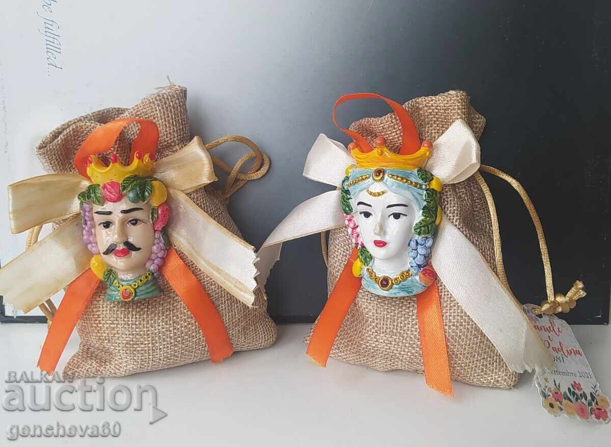 SET magneți din porțelan - maur / Italia - 6