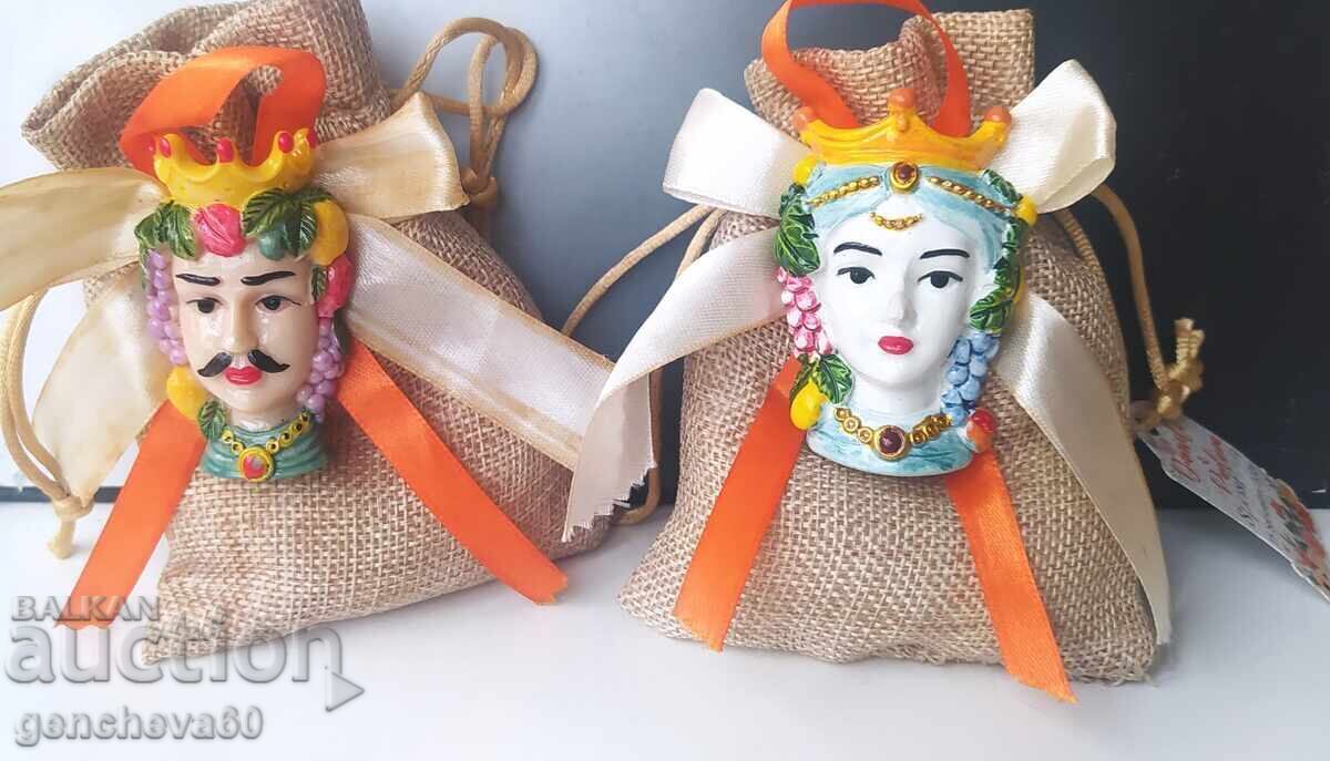 SET magneți din porțelan - maur / Italia