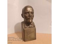 Lenin old metal bust statue figure USSR