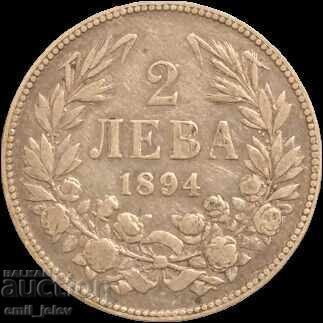 2 leva srebro 1894 god. Knyazhestvo Bŭlgariya με τιμή € 27.99 | 54.74 BGN