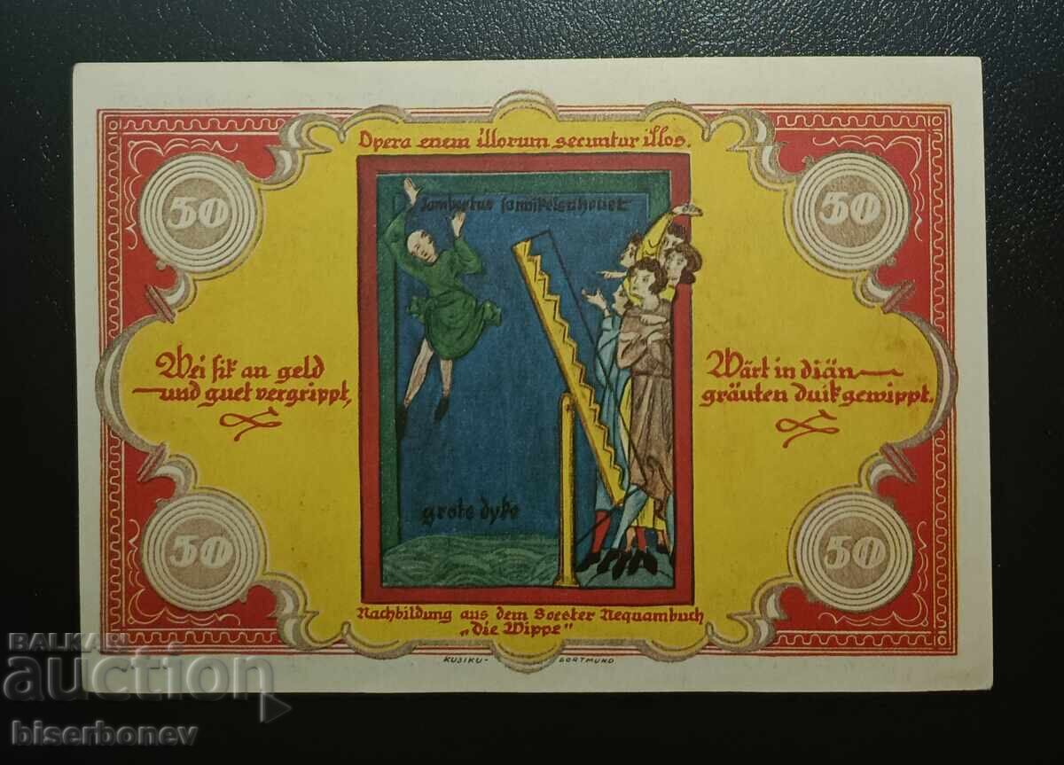 Germania, Germania / Soiest, 50 mărci 1922, UNC-1 cu preț € 9.00 | 17.60 BGN