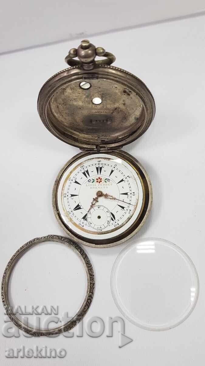 Silver Pocket Turkish Ottoman Watch LOUIS PERET