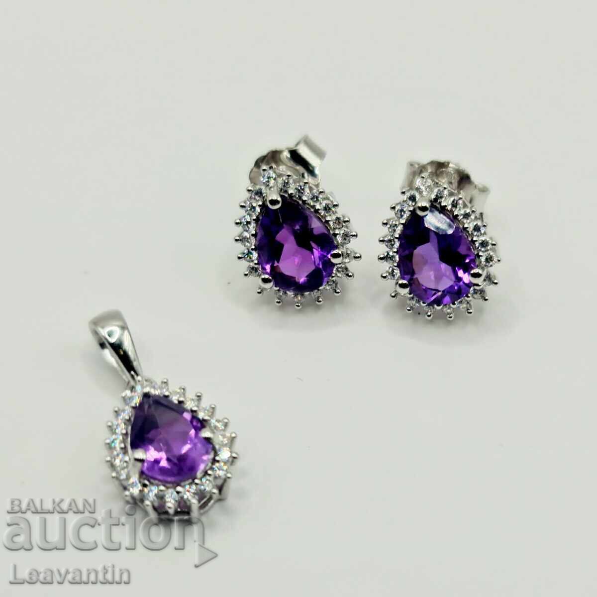 Delivery of Silver set with Natural Amethyst