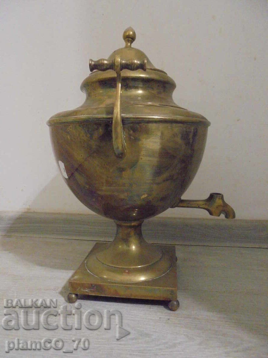 №*8499 ΠΑΛΙΟ ΜΕΤΑΛΛΙΚΟ ΔΟΧΕΙΟ / ΑΝΤΙΚΕΡΟΣ ΣΑΜΟΒΑΡ - 7