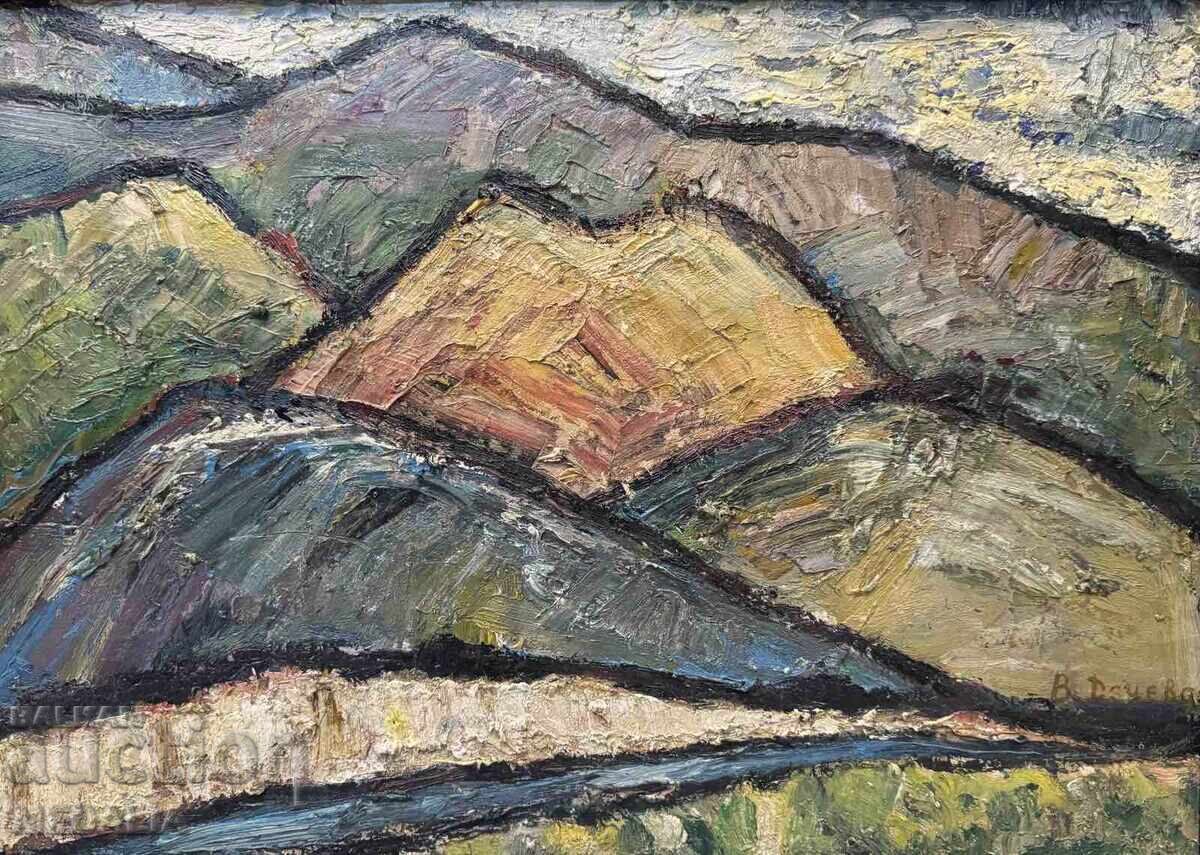 Vanya Decheva - "Mountain Landscape" - oil paints - signed - framed with price € 2000.00 | 3911.66 BGN