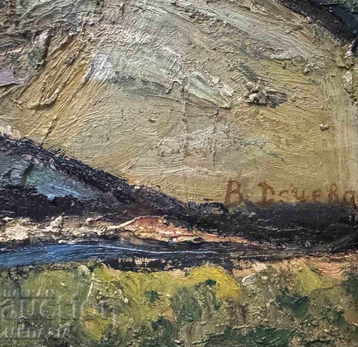Auction  Vanya Decheva - "Mountain Landscape" - oil paints - signed - framed