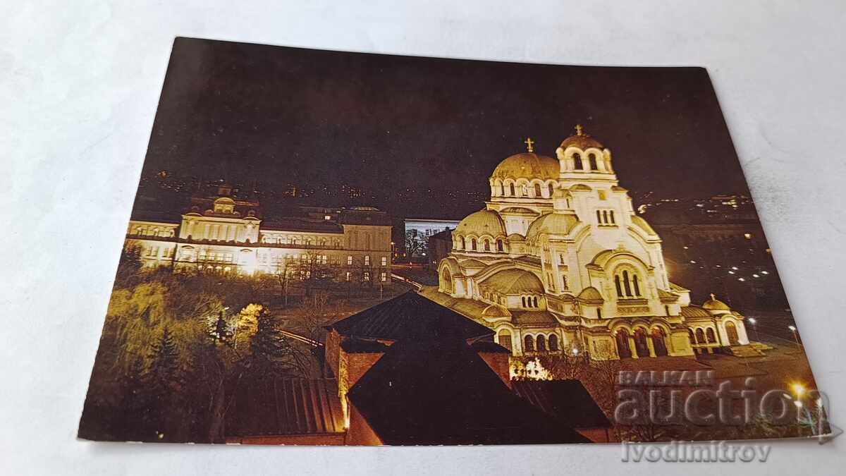 Carte poștală Biserica Sofia-monument Alexander Nevsky 1988