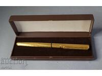 Στυλό παλαιού επιχρυσωμένου με κουτί 18 καρατίων