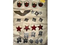 LOT Embleme, Cocarde, Stele, Romboizi, Stele în cinci colțuri — 24 bucăți