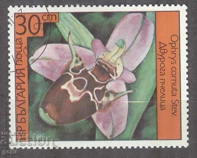 ΒΟΥΛΓΑΡΙΑ 1986 Ορχιδέες γραμματόσημο 2fc