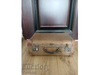 Vintage suitcase from 30-50 years ago - with leather corners