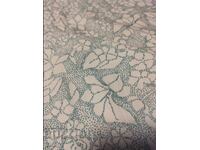 Cotton fabric with floral patterns in blue and white