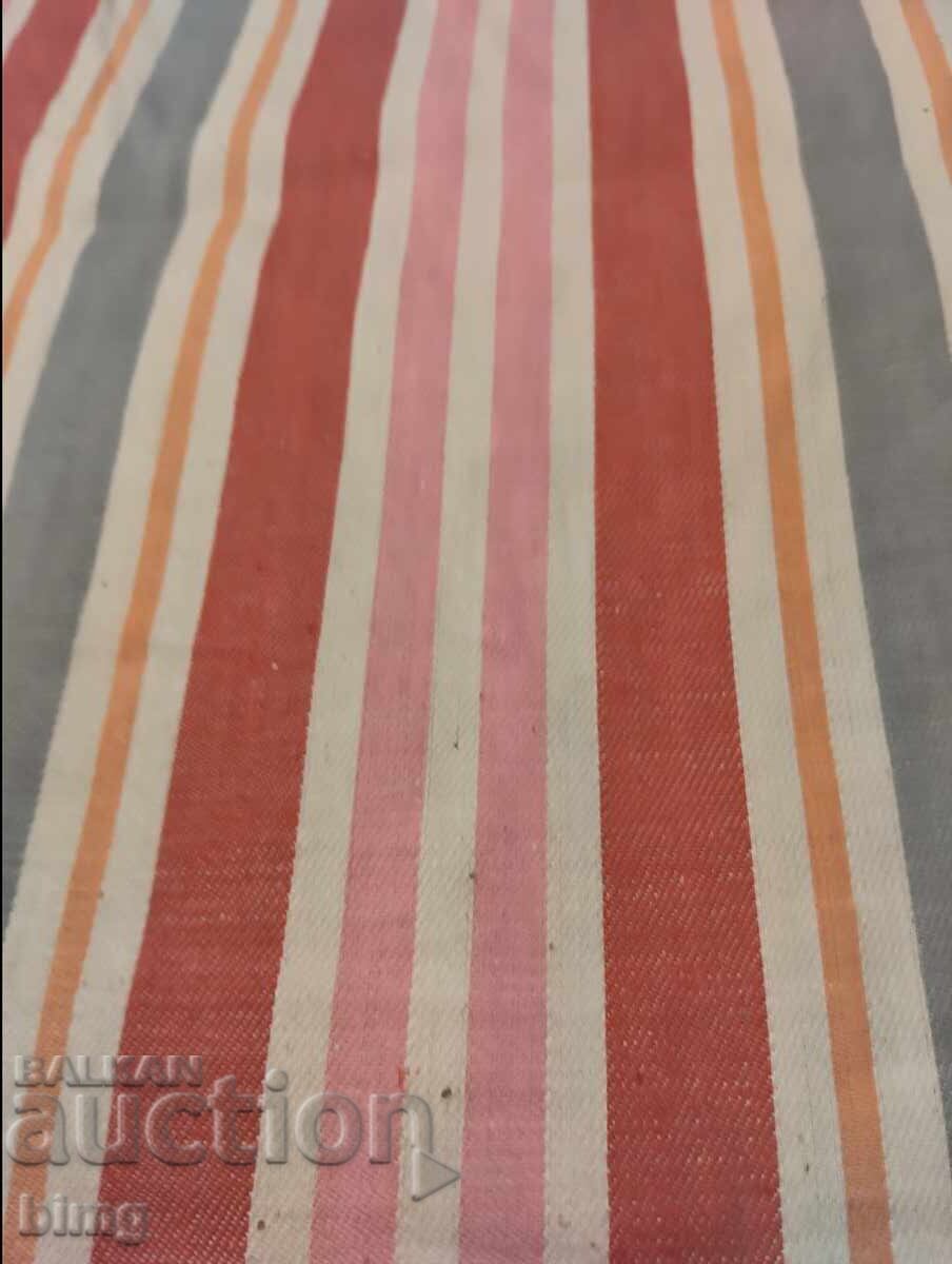 Striped, hard cotton fabric