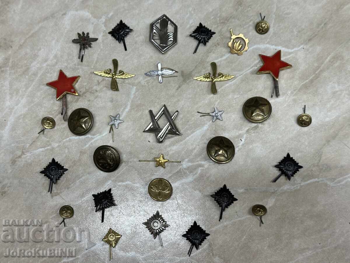 Delivery of LOT Monograms, Stars, Rhombuses, Pentagrams, Cap Buttons - 31pcs