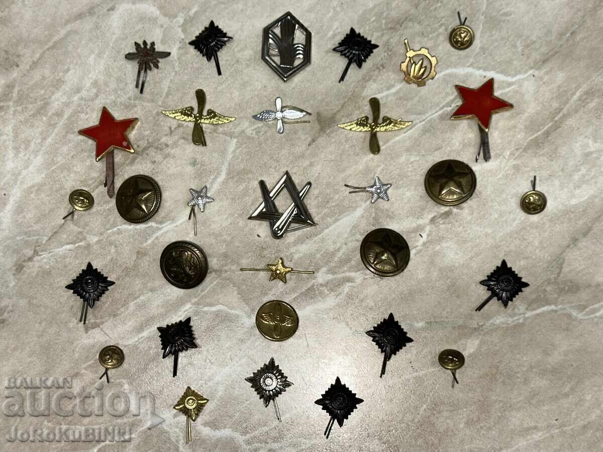 LOT Monograms, Stars, Rhombuses, Pentagrams, Cap Buttons - 31pcs