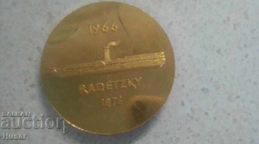 Аукцион България плакет 90 г. От смърта Христо Ботев кораб 1966 г.