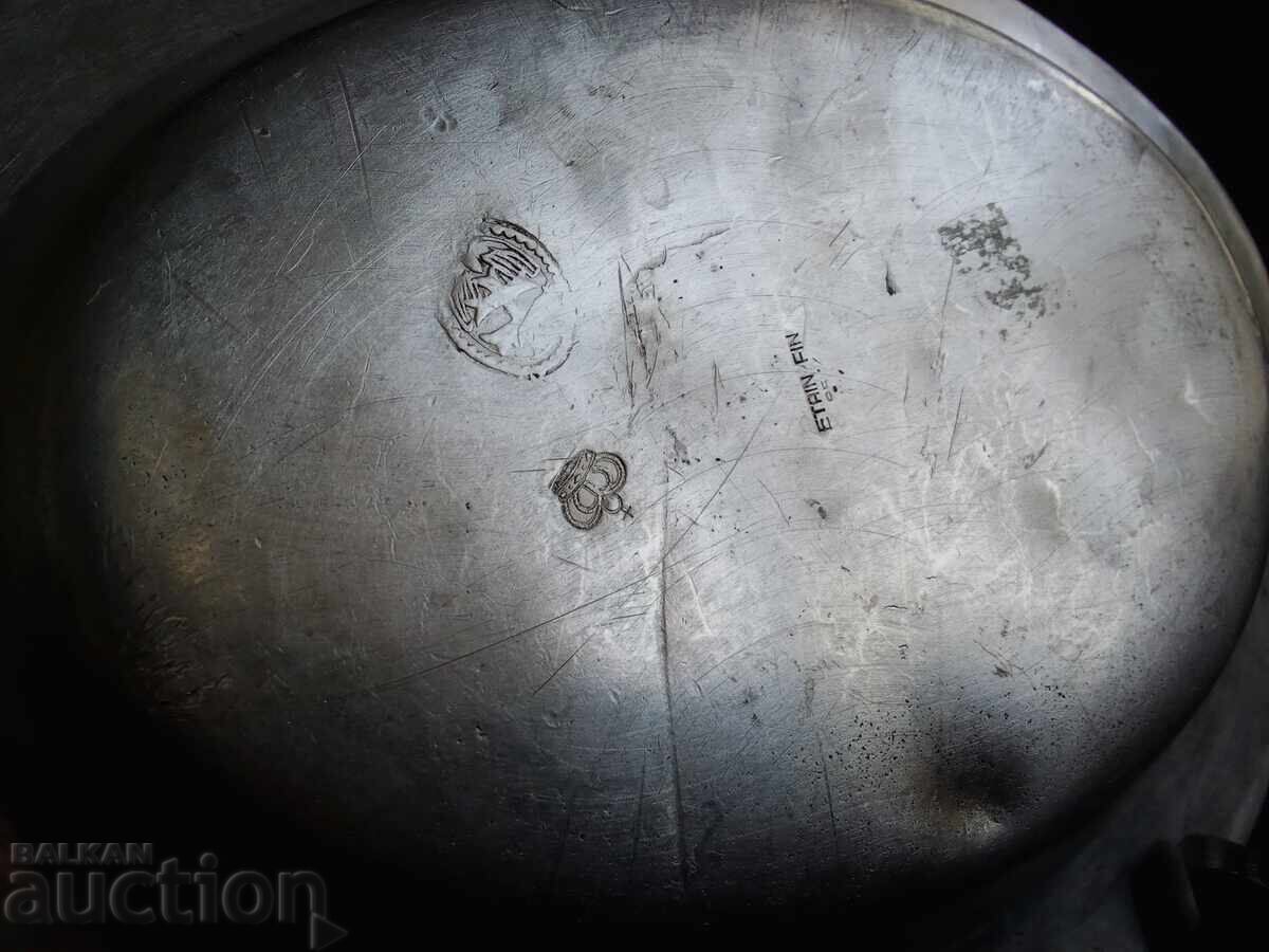 Παράδοση Παλιό πιάτο κασσίτερου Παράδοση Παλιό πιάτο κασσίτερου