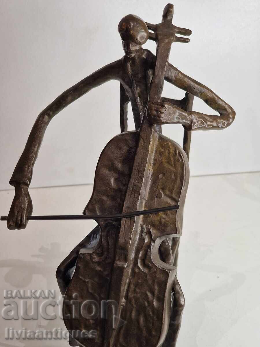 Figurine de bronz cu muzicanți - 5 Figurine de bronz cu muzicanți - 5