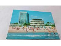 Carte poștală Sunny Beach Plaja din fața Hotelului Chaika
