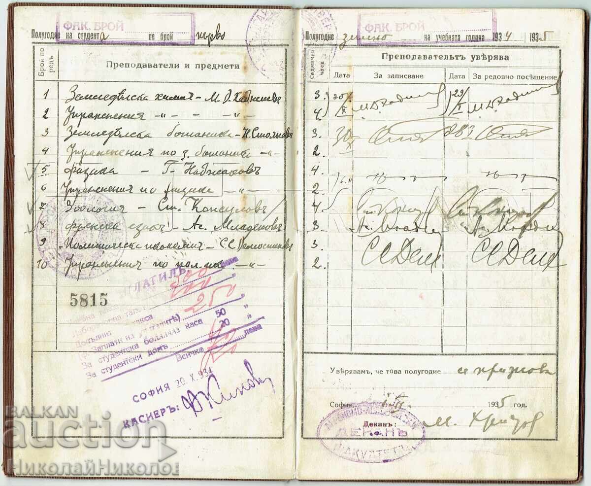 1934 СОФИЯ РАЗГРАД СТУДЕНТСКА КНИЖКА ФОНДОВА МАРКА Е993 с цена € 8.00 | 15.65 лв.