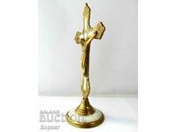 Table cross, crucifix with pearl elements