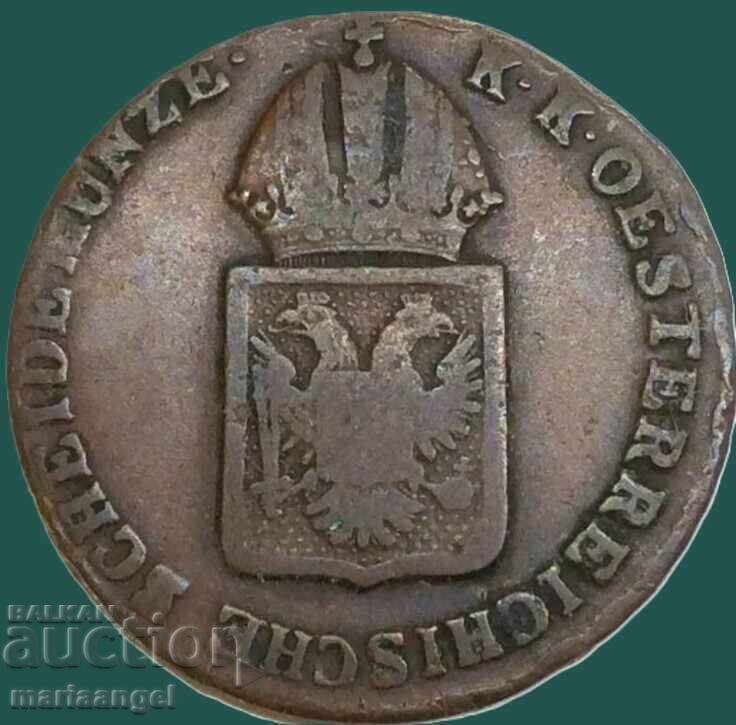 Livrarea 1/2 Kreuzer 1816 Austria A - Viena 22mm bronz