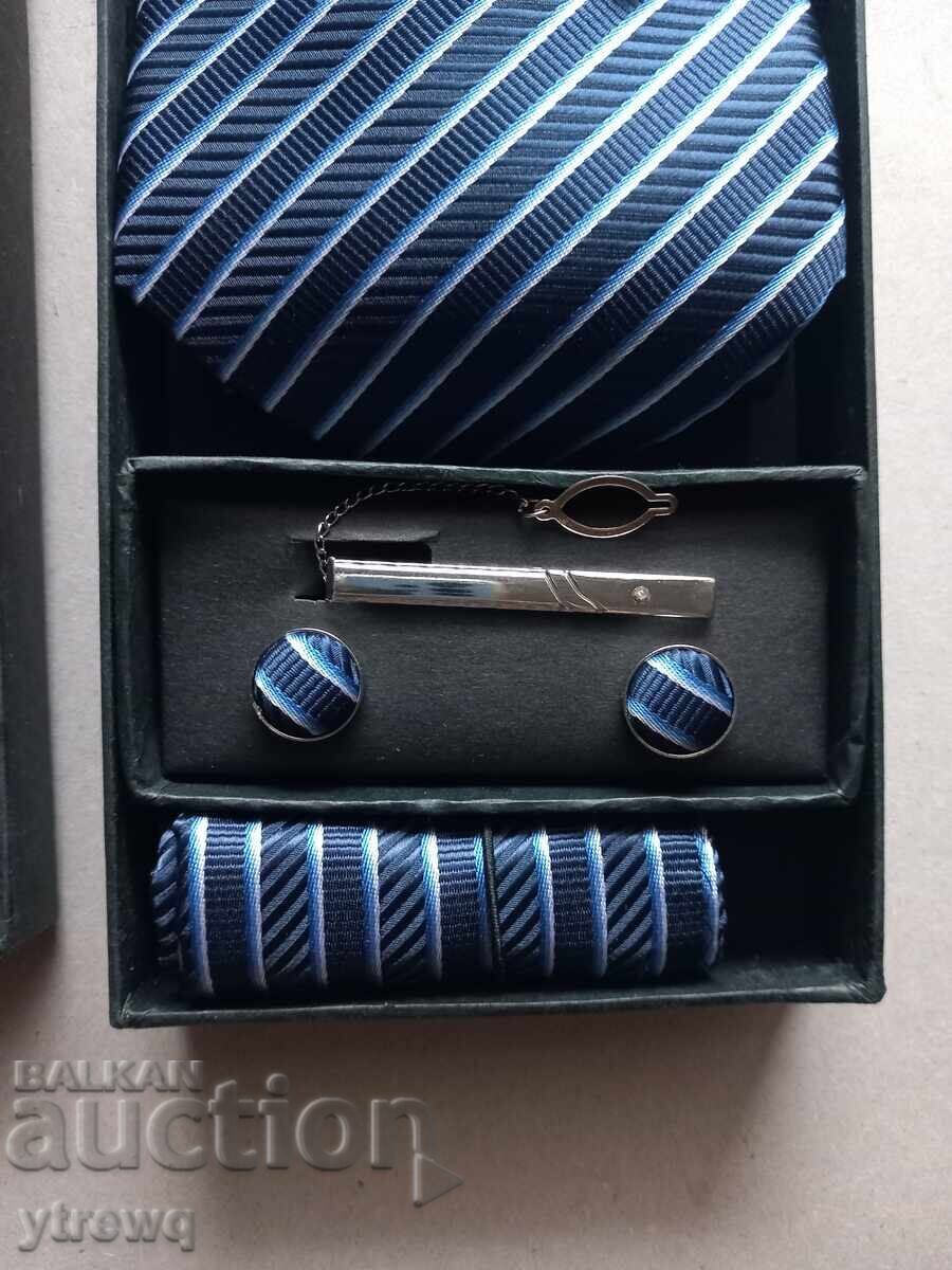 Gift set tie cufflinks pin with price € 2.50 | 4.89 BGN Gift set tie cufflinks pin with price € 2.50 | 4.89 BGN