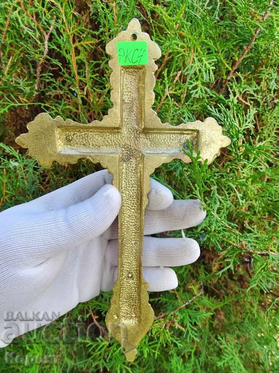 Licitație Cruce de perete catolică veche din bronz PKC4