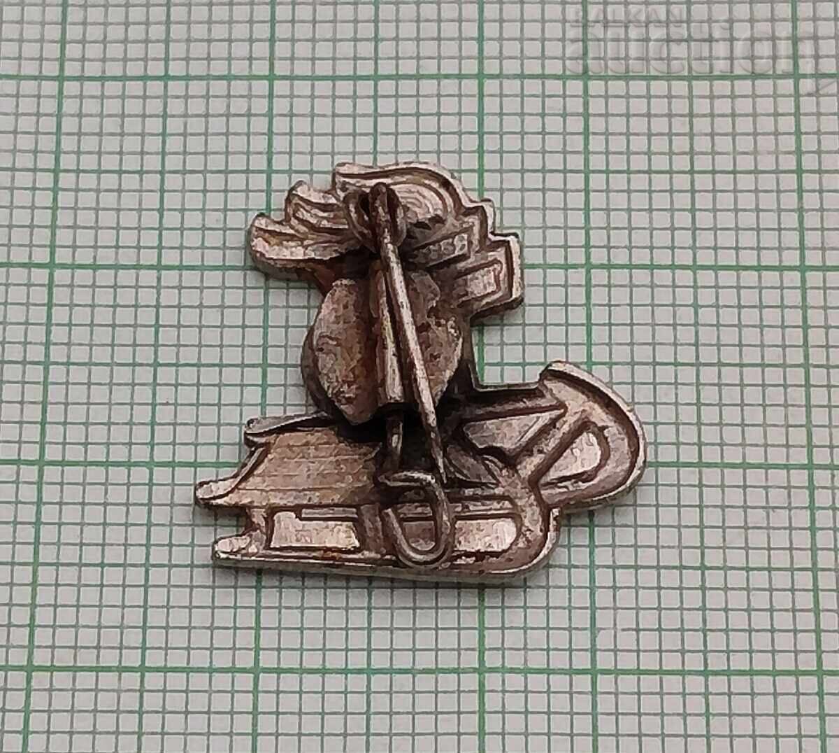 Auction  GDR GERMANY PIONEER WINTER SPORTS BADGE 196.. (year)