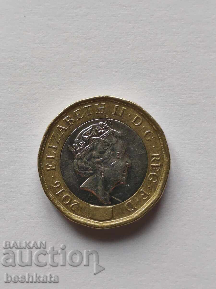 Marea Britanie - 1 liră (2016)