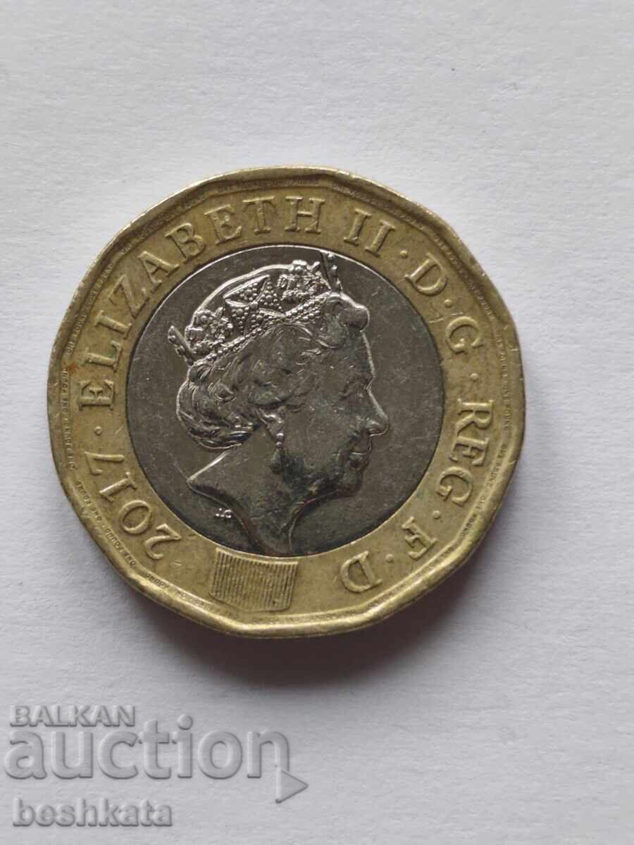 Marea Britanie - 1 liră (2017)