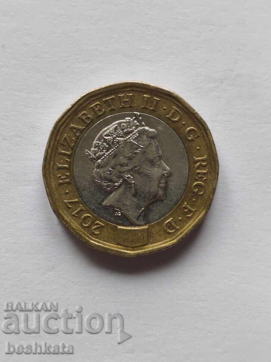 Marea Britanie - 1 liră (2017)