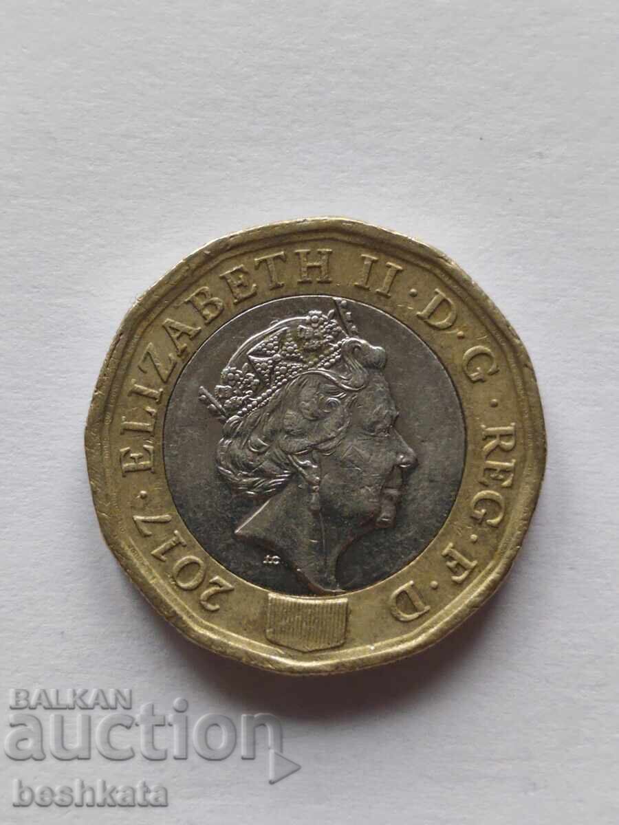 Marea Britanie - 1 liră (2017)