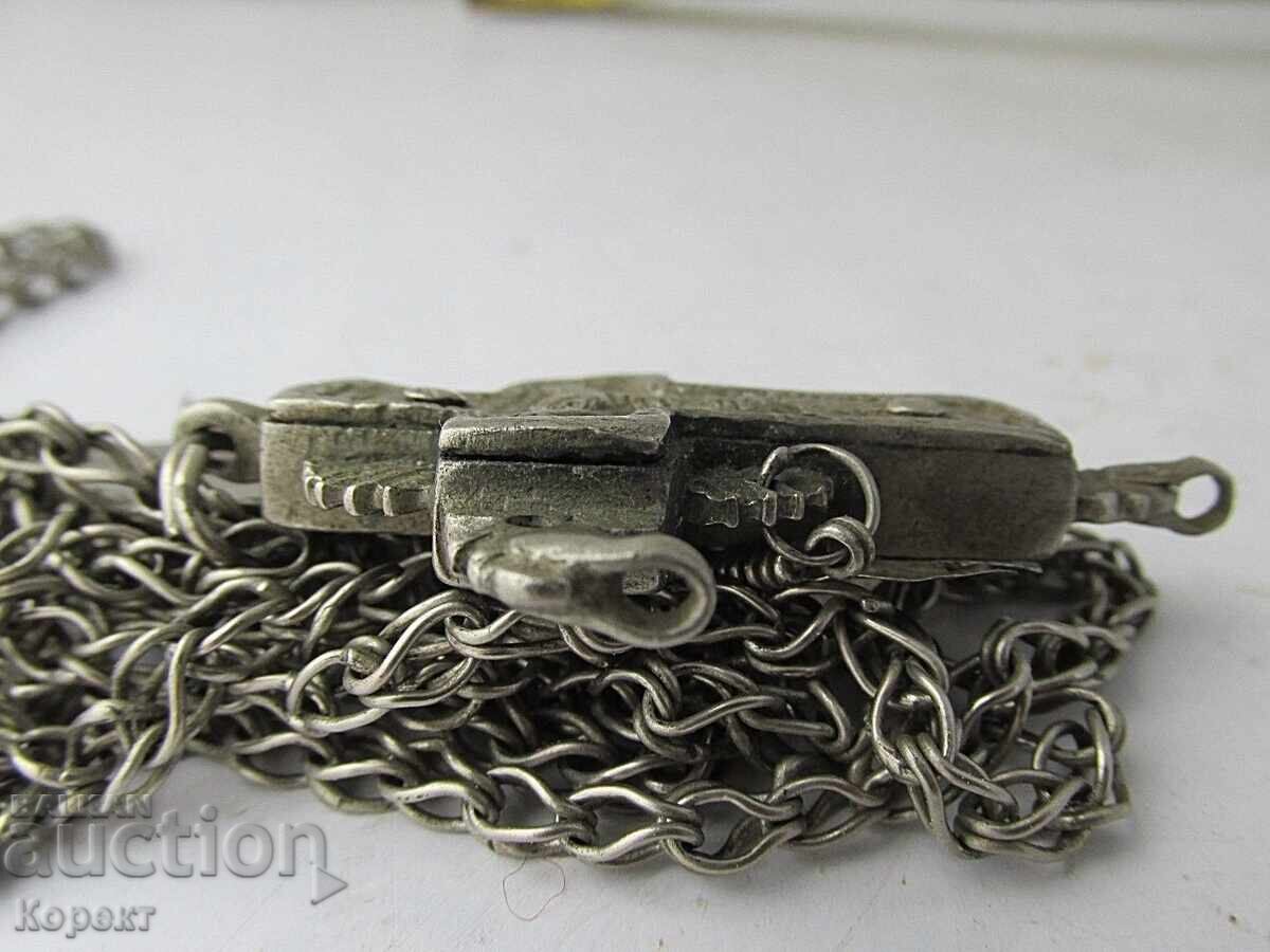 Delivery of Medieval Revival Silver Alloy Chest Cross