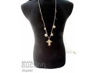 Cruce pectorală renascentistă medievală din aliaj de argint