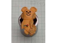 OLYMPICS MOSCOW MASCOT MISHA USSR BADGE