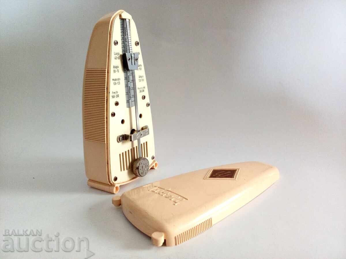 Доставка на 1960's WITTNER PRAZISION Немски Механичен Метроном Бакелит Доставка на 1960's WITTNER PRAZISION Немски Механичен Метроном Бакелит