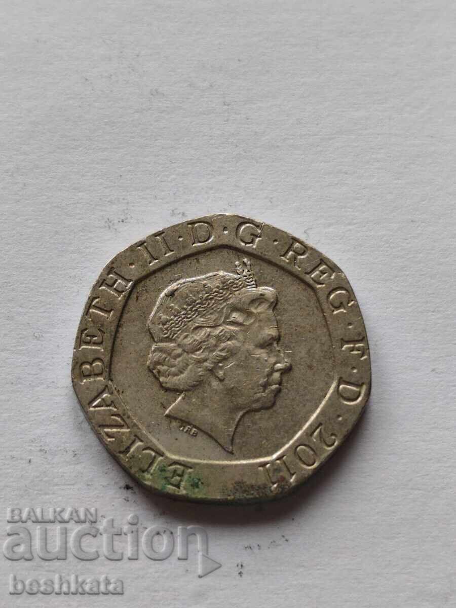 Великобритания - 20 пенса (2011)