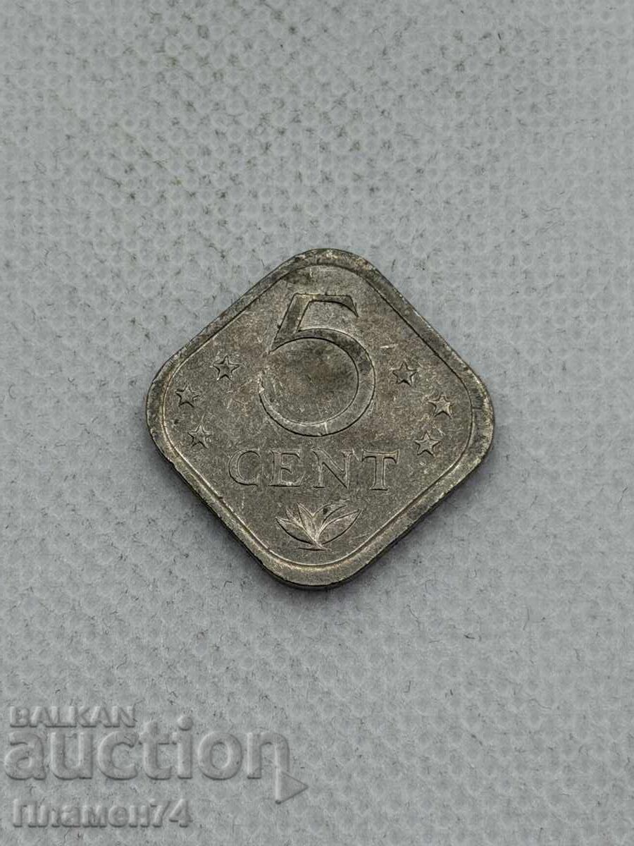 5 Cents 1984 Netherlands Antilles