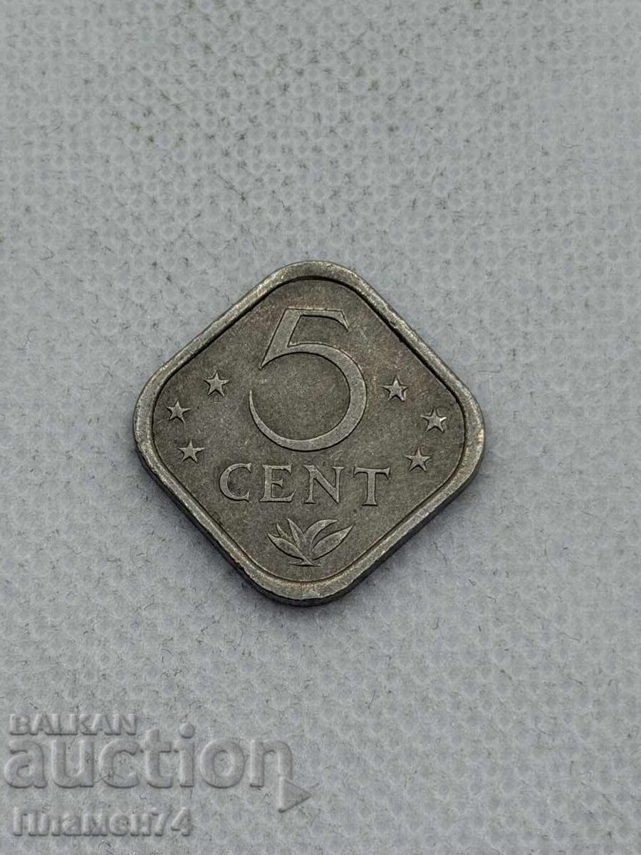 5 Cents 1980 Netherlands Antilles