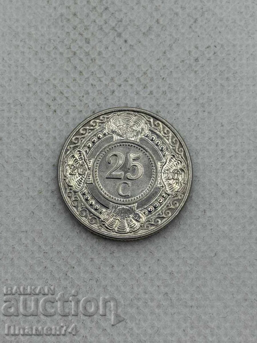 25 cenți 2016 Antilele Olandeze 25 cenți 2016 Antilele Olandeze