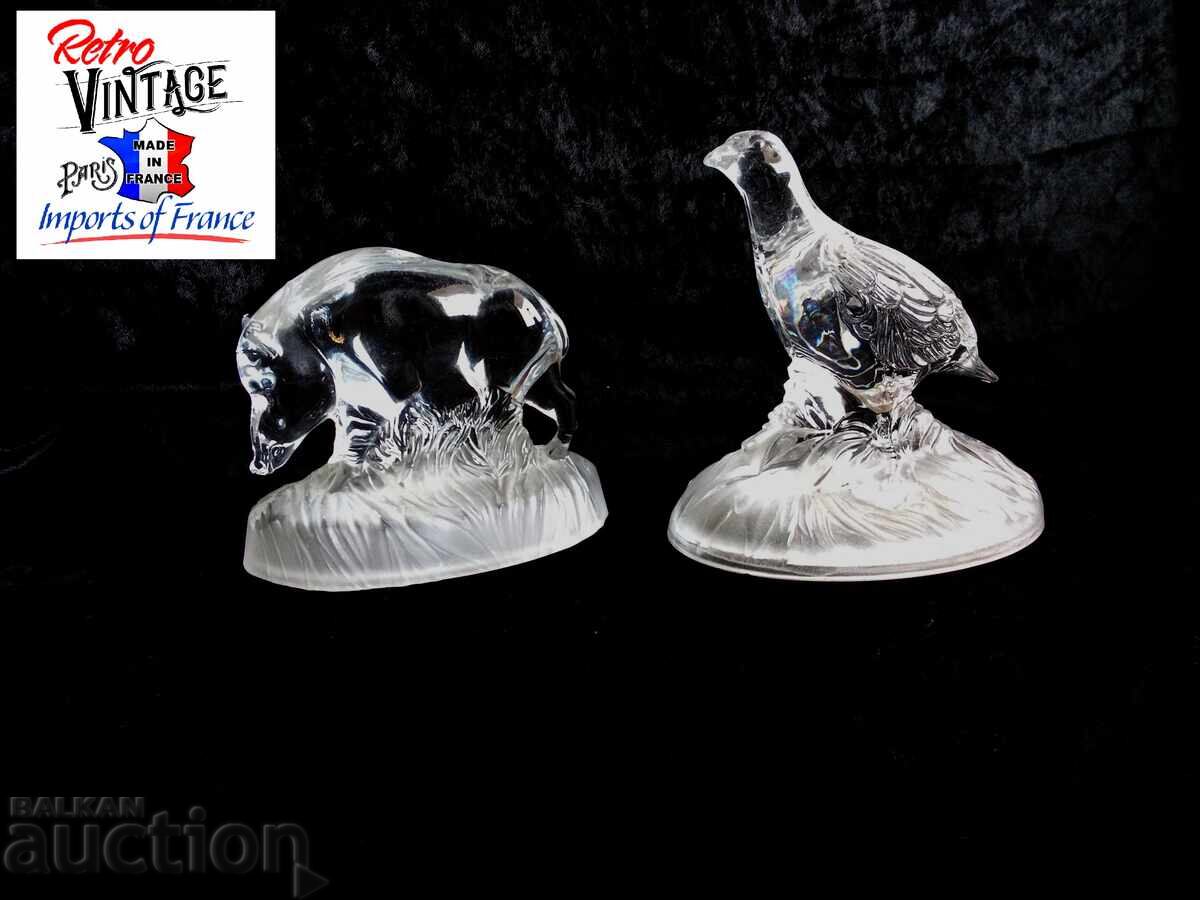 Vintage Cristal D'Arque WILD BOAR Prepelita Presapie Sculpt