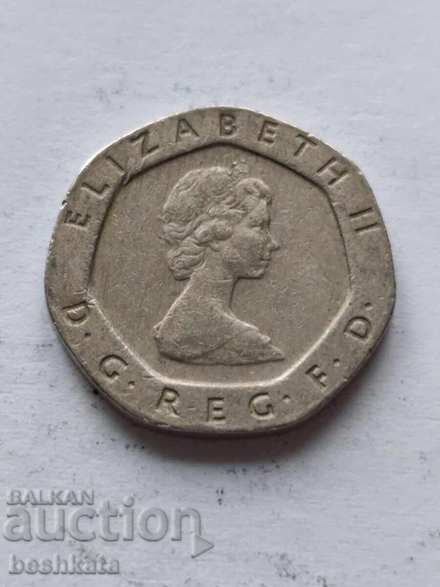 Великобритания - 20 пенса (1982) с цена € 0.38 | 0.74 лв.