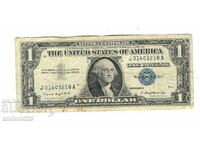 1 Долар 1957 A САЩ, Син печат /F/ Банкнота/Dollar/USA