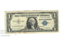 1 Долар 1957 A САЩ, Син печат /F/ Банкнота/Dollar/USA