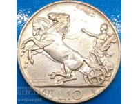 10 lire 1927 Italia 9,96g 835 probă argint