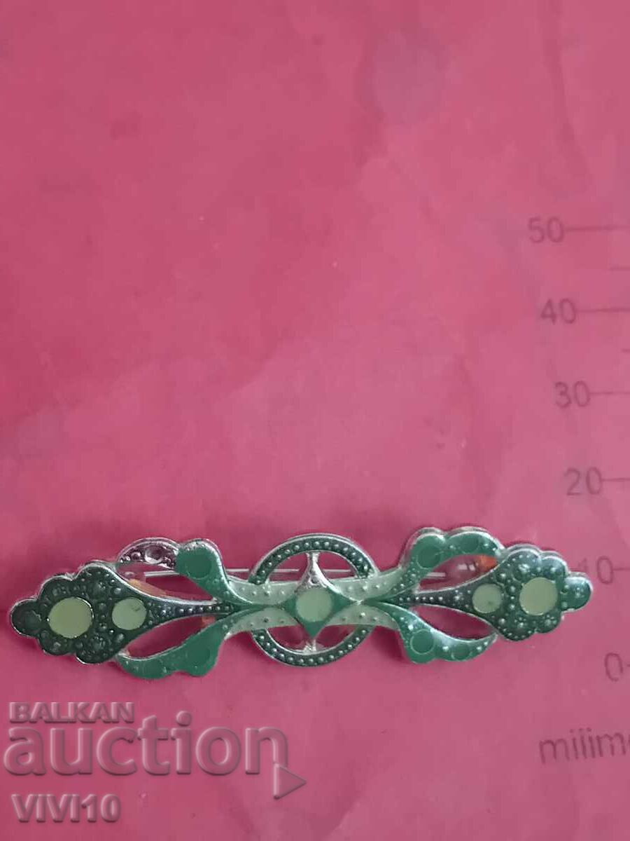 Antique brooch, enamel