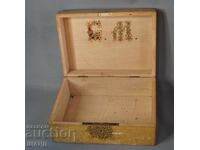 Παλιό Ξύλινο Κουτί Κοσμημάτων Folk Art Χειροποίητο